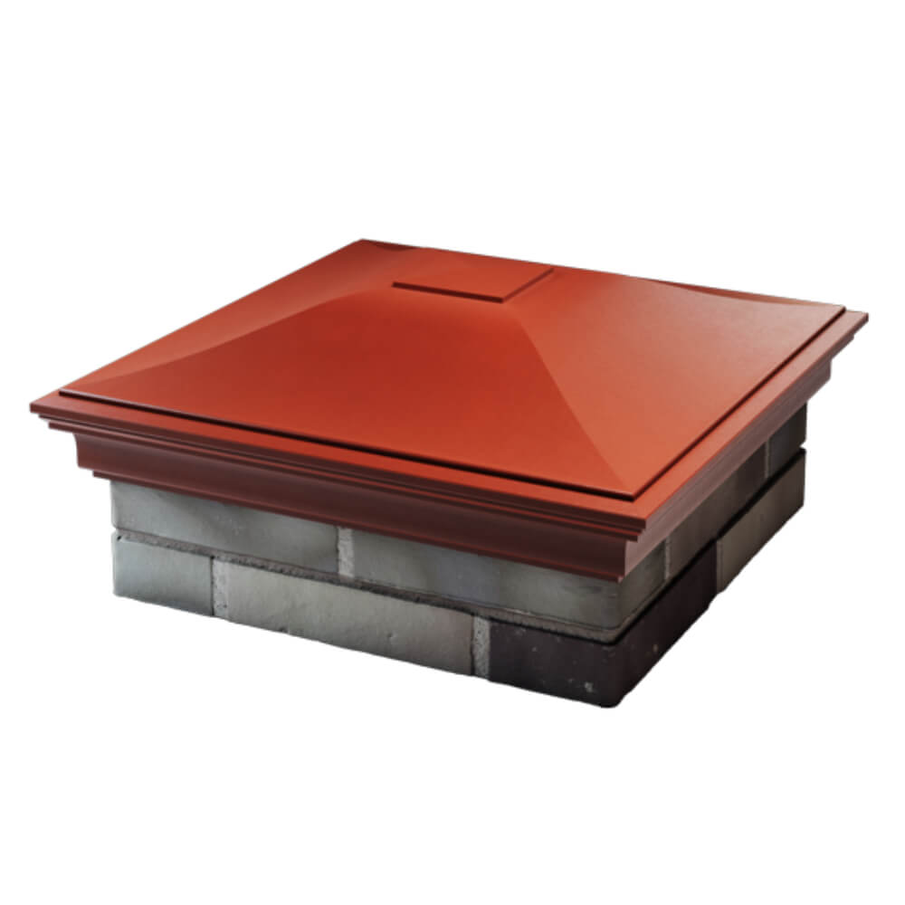 Колпак Zking Монблан Красный на столб 2х2 кирпича (515х515мм) в Владивостоке фото