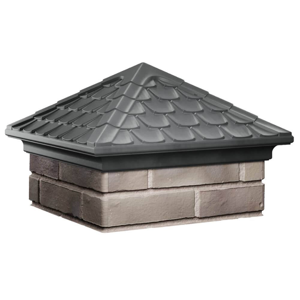 Колпак Zking Эльбрус Серый на столб 1.5х1.5 кирпича (385х385мм) в Владивостоке фото