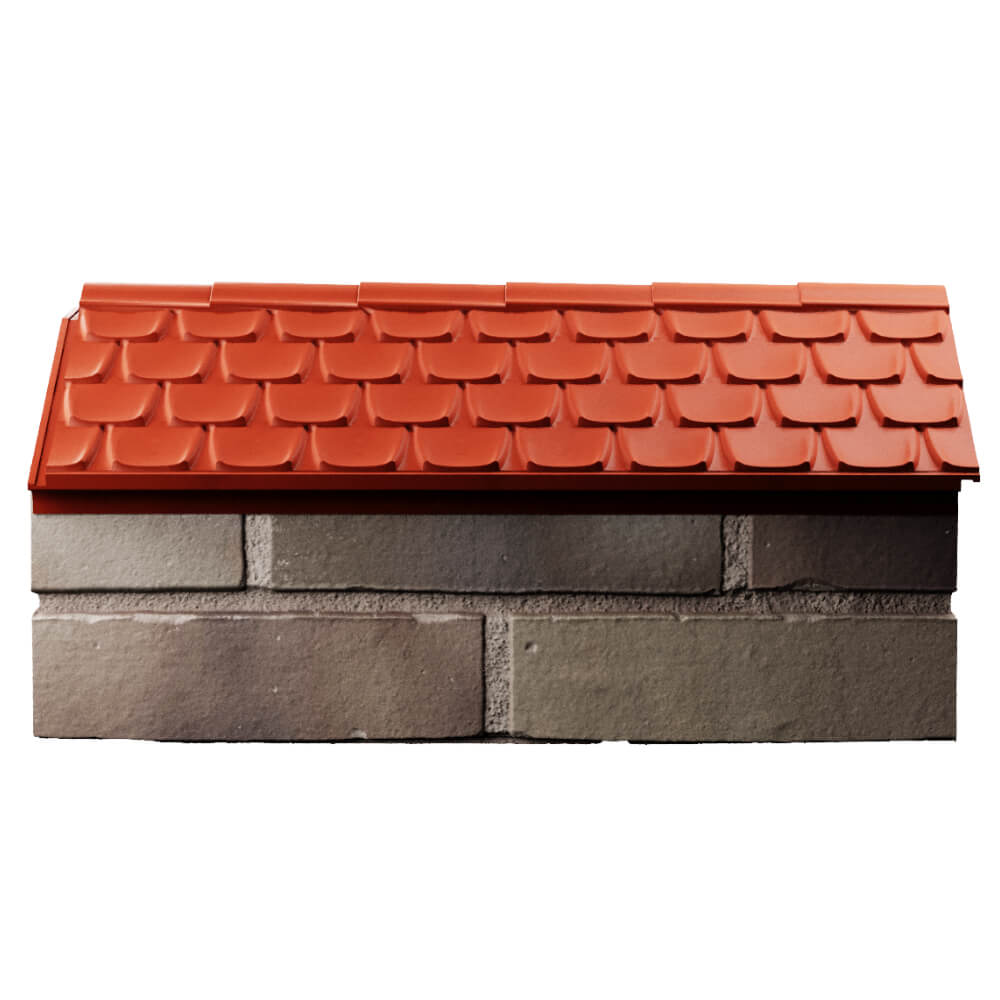 Парапет Zking Эльбрус Красный с посадкой на 1 кирпич (255мм) в Владивостоке фото