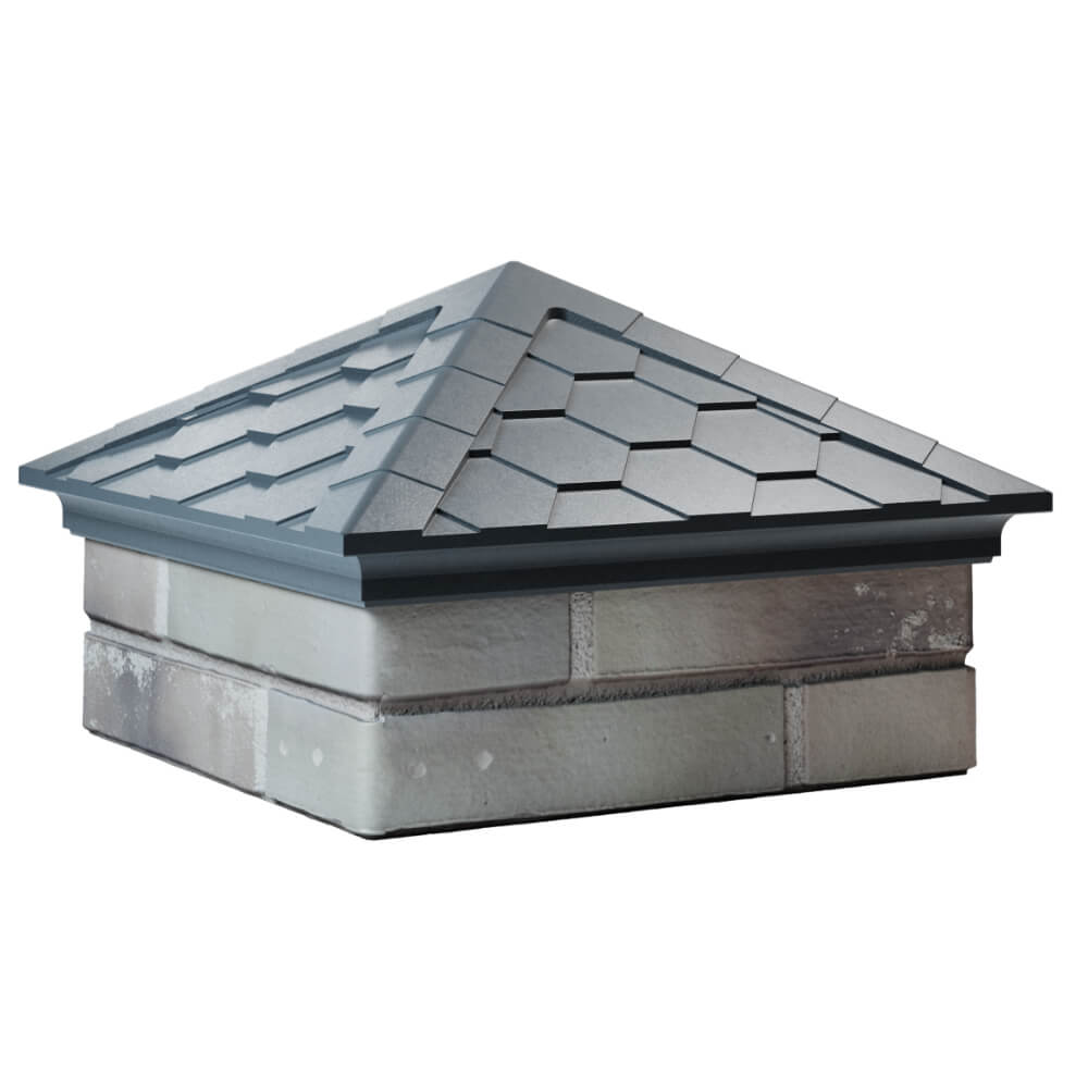 Колпак Zking Эверест Серый на столб 1.5х1.5 кирпича (390х390мм) в Владивостоке фото