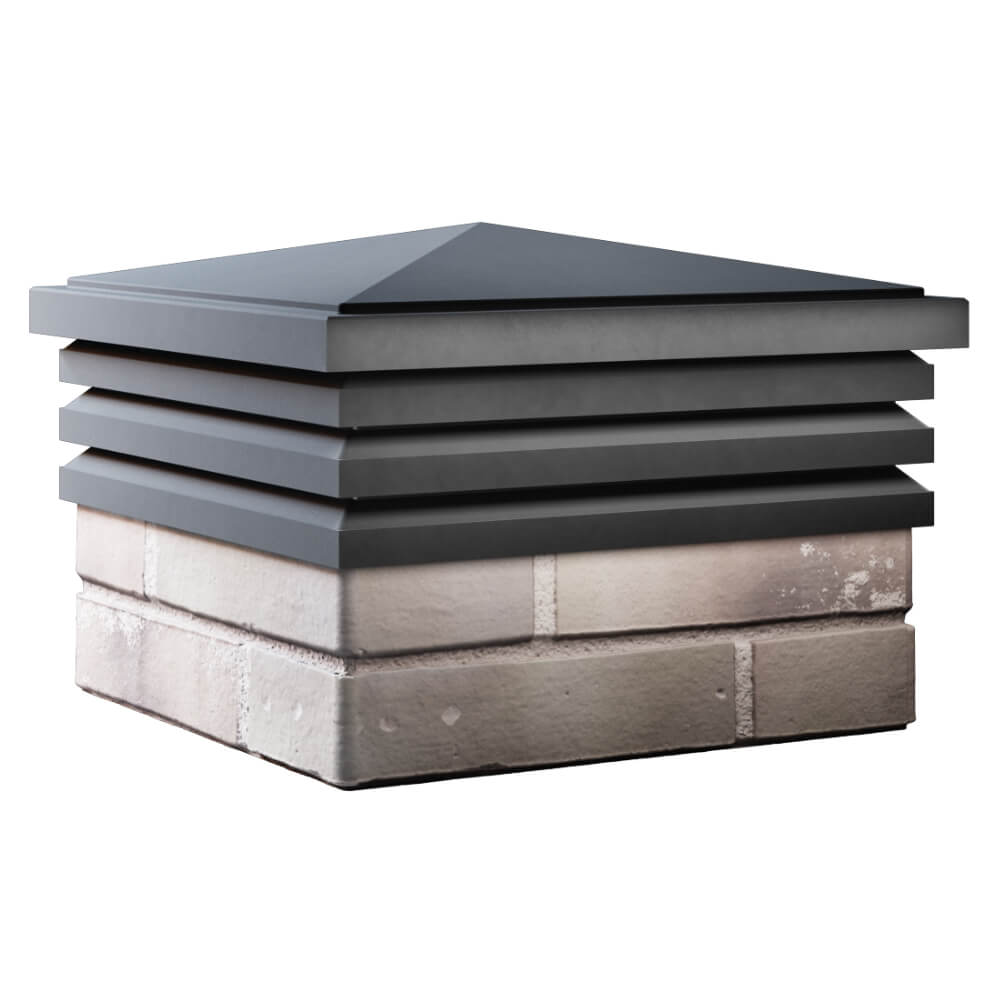 Колпак Zking Бона ХайТек Серый на столб 1.5х1.5 кирпича (385х385мм) в Владивостоке фото