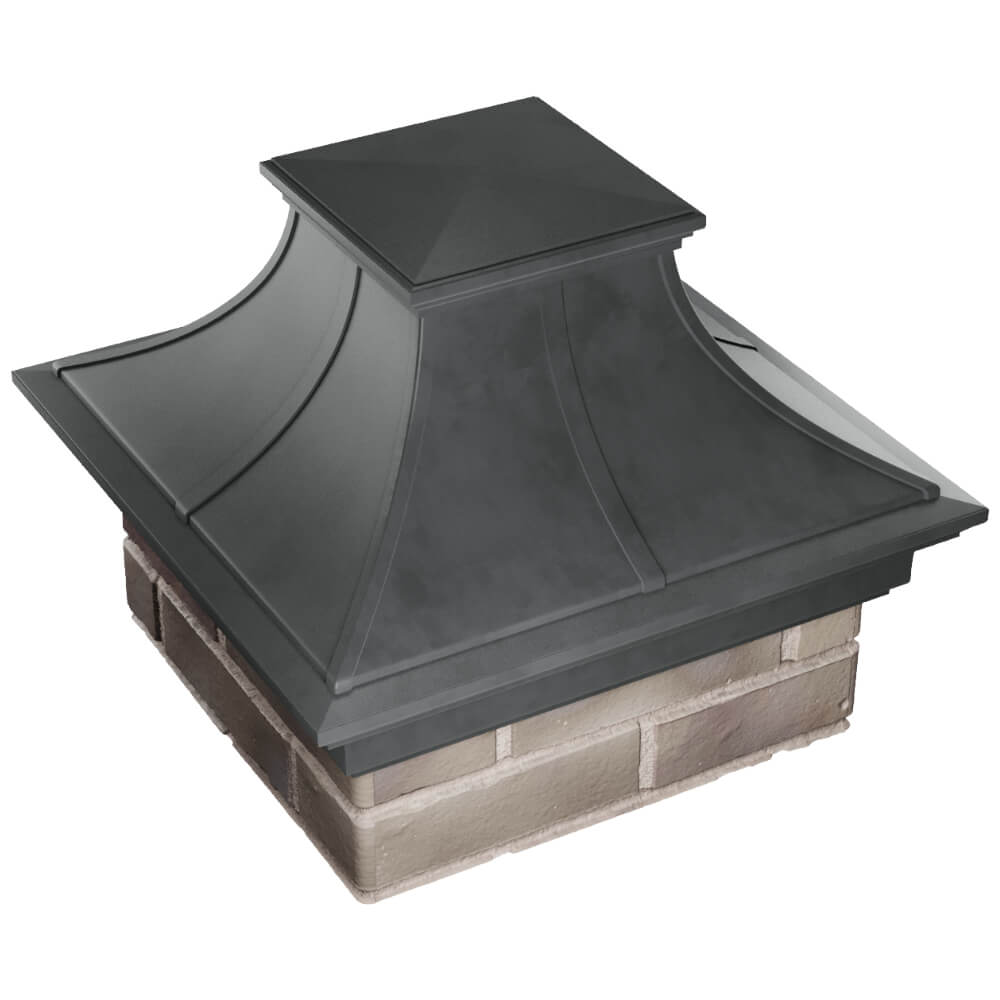 Колпак Zking Монблан Премиум Серый на столб 1.5х1.5 кирпича (385х385мм) в Владивостоке фото