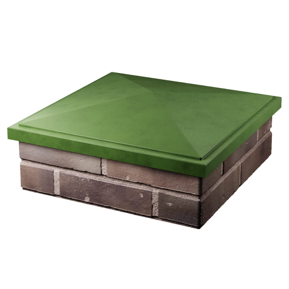 Колпак Zking БонаМоно Зеленый на столб 2х2 кирпича (515х515, 530х530мм) в Владивостоке фото