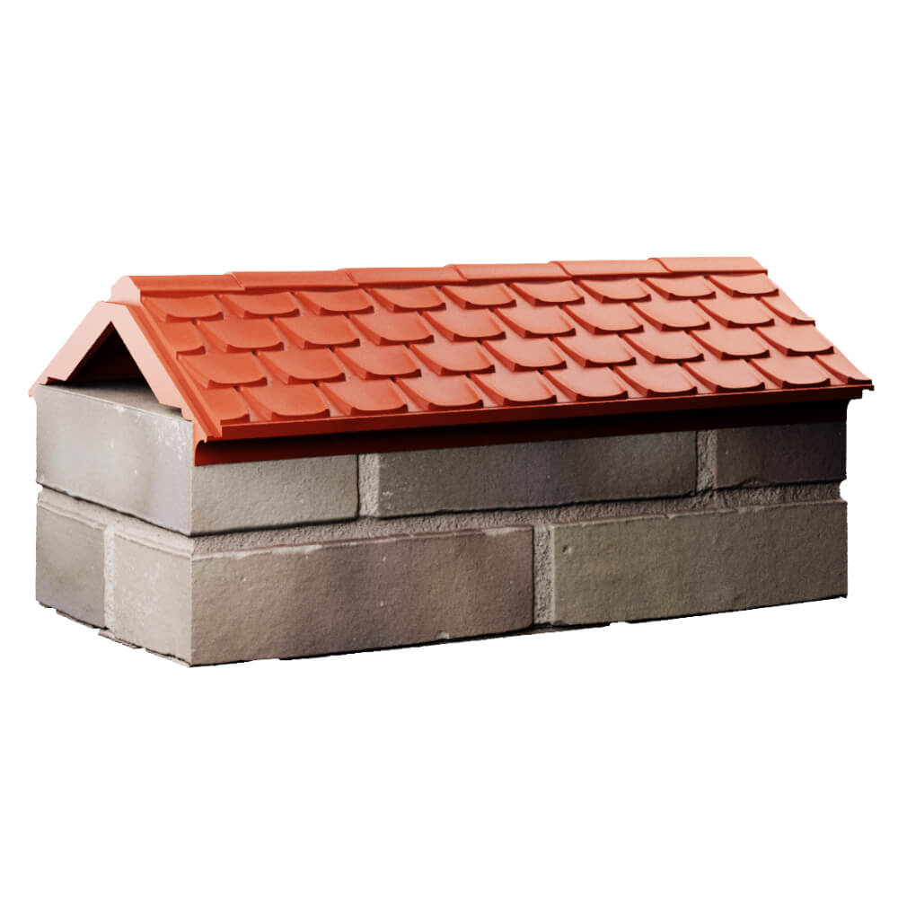 Парапет Zking Эльбрус Красный с посадкой на 1 кирпич (255мм) Владивосток фото