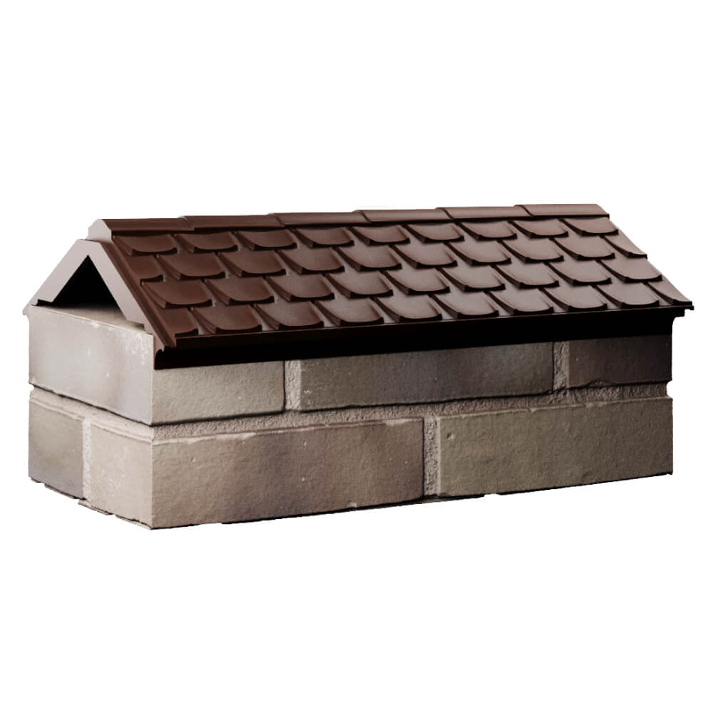 Парапет Zking Эльбрус Коричневый с посадкой на 1 кирпич (255мм) Владивосток фото