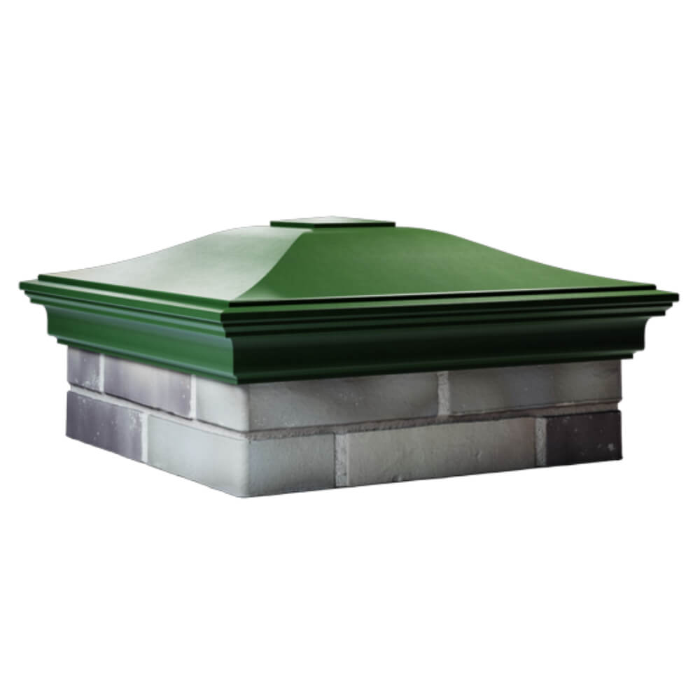 Колпак Zking Монблан Зеленый на столб 2х2 кирпича (515х515мм) в Владивостоке фото